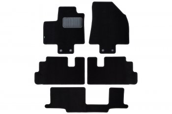 Комплект ковриков в салон (8 мест, чёрные, текстиль) Klever Standard Nissan Pathfinder  R53 (2021-2025)