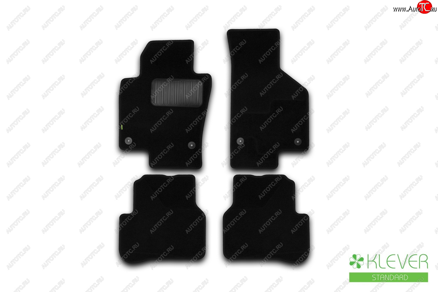 12 799 р. Комплект ковриков в салон (чёрные, текстиль) Klever Standard Volkswagen Passat B7 седан (2010-2015)  с доставкой в г. Пермь