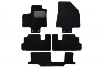 Коврики салона (8 мест, текстиль) Klever Premium Nissan Pathfinder  R53 (2021-2025) (Чёрные)