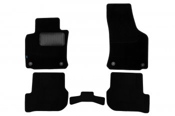 Коврики салона (текстиль) Klever Premium Skoda Octavia  A5 (2008-2013) лифтбэк рестайлинг (Чёрные)