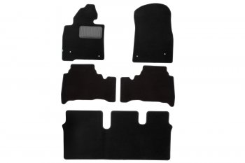 Коврики салона (текстиль) Klever Premium Toyota Land Cruiser 200 2-ой рестайлинг (2015-2021) (Чёрные)