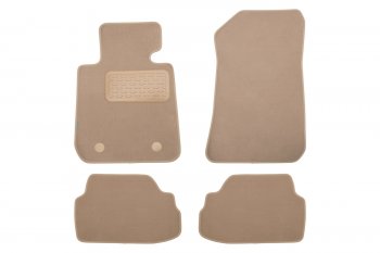 399 р. Коврики в салон Klever Premium BMW 1 3D E81 АКПП 2004-2007, 2007-2011, хб., 4 шт. (текстиль, бежевые Klever klever04050322112kh  с доставкой в г. Пермь. Увеличить фотографию 1