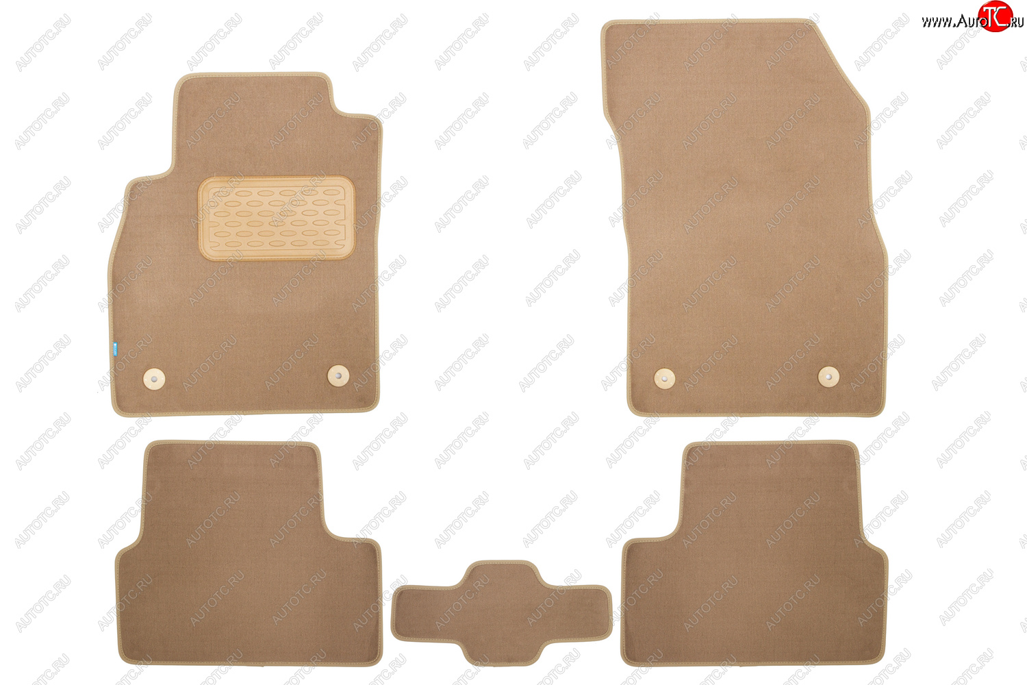 429 р. Коврики в салон Klever Premium CHEVROLET Cruze 2009-2012, 2012-2015, сед., хб., 5 шт. (текстиль, беж Klever klever04081322112kh  с доставкой в г. Пермь