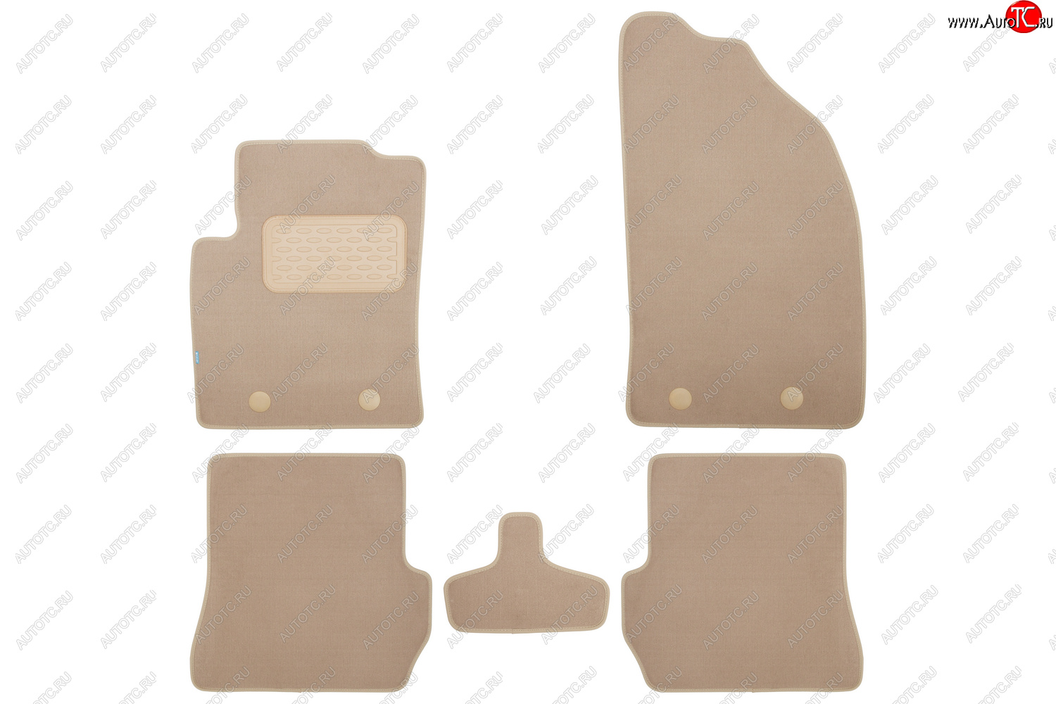 439 р. Коврики в салон Klever Premium FORD Fusion АКПП 2002-2005, 2005-2012, хб., 5 шт. (текстиль, бежевые) Klever klever04160622112kh  с доставкой в г. Пермь