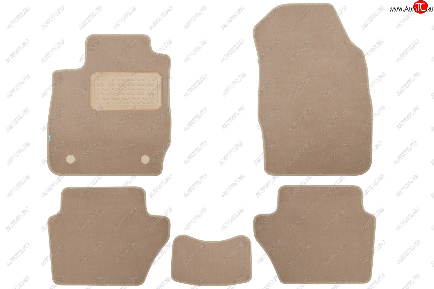 399 р. Коврики в салон Klever Premium FORD Fiesta 3D 2008-2013, 2012-2019, хб., 5 шт. (текстиль, бежевые)  Klever klever04162322112kh  с доставкой в г. Пермь