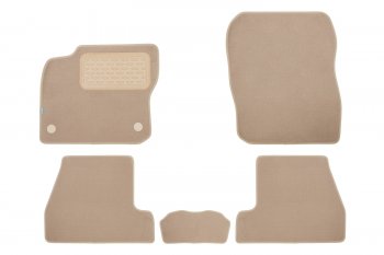 389 р. Коврики в салон Klever Premium FORD Focus 3 2011-2015, 2014-2019, хб., 5 шт. (текстиль, бежевые)  Ф Klever klever04163222112kh  с доставкой в г. Пермь. Увеличить фотографию 1