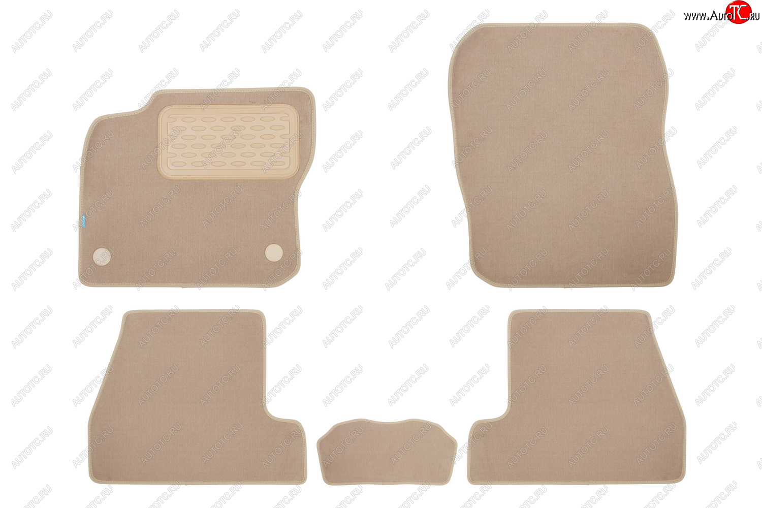 389 р. Коврики в салон Klever Premium FORD Focus 3 2011-2015, 2014-2019, хб., 5 шт. (текстиль, бежевые)  Ф Klever klever04163222112kh  с доставкой в г. Пермь
