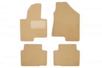 449 р. Коврики в салон Klever Premium HYUNDAI IX35 2010-2013, 2013-2015, кросс., 5 шт. (текстиль, бежевые)  Klever klever04203622112kh  с доставкой в г. Пермь. Увеличить фотографию 1