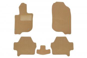 Коврики салона (текстиль) Klever Premium Mitsubishi Pajero Sport PB дорестайлинг (2008-2013) (Бежевые)