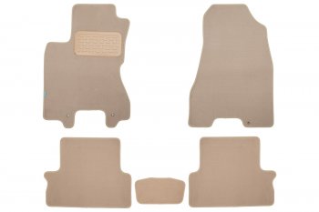 Коврики салона (текстиль) Klever Premium Nissan X-trail  2 T31 (2007-2015) дорестайлинг, рестайлинг (Бежевые)