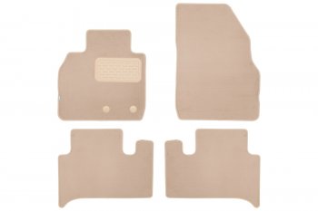 Коврики салона (текстиль) Klever Premium Renault Scenic  2 (2003-2009) (Бежевые)