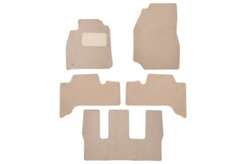 Коврики салона (текстиль) Klever Premium Toyota Land Cruiser 100 2-ой рестайлинг (2005-2007) (Бежевые)