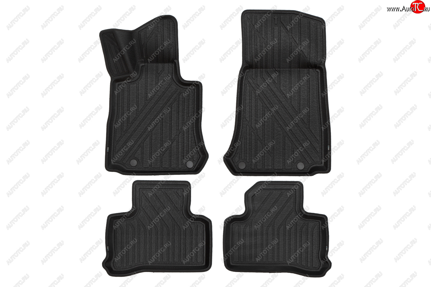 8 449 р. Коврики салона (Polystar) KVEST 3D Mercedes-Benz GLC class X253 (2015-2025) (Чёрные)  с доставкой в г. Пермь