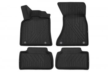 Коврики салона (полистар) KVEST 3D Porsche Macan  95B (2013-2019) дорестайлинг (Чёрные)