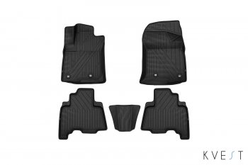 6 499 р. Коврики KVEST 3D в салон подходят для LEXUS GX, 2013-, 5шт. (полиуретан, бежевый, серый)  Лексус GХ KVEST kvestlex00004kb1  с доставкой в г. Пермь. Увеличить фотографию 1
