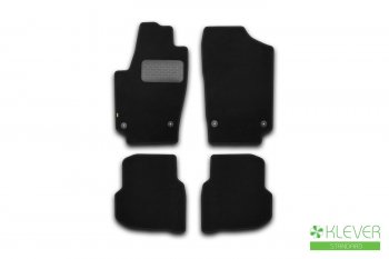 Комплект ковриков в салон (чёрные, текстиль) Klever Standard Volkswagen Polo  5 (2009-2020) седан дорестайлинг, седан рестайлинг
