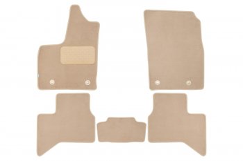 Комплект ковриков в салон (бежевые, текстиль) Klever Premium Toyota Land Cruiser  J300 (2021-2025) дорестайлинг (Бежевые)