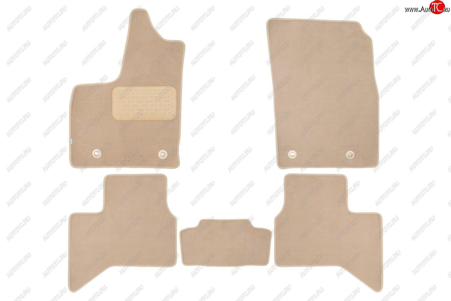 599 р. Комплект ковриков в салон (бежевые, текстиль) Klever Premium  Toyota Land Cruiser  J300 (2021-2025) дорестайлинг (Бежевые)  с доставкой в г. Пермь