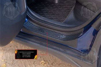 2 619 р. Накладки на внутренние пороги дверей (4 шт) Русская Артель  Hyundai Creta  SU (2020-2022) (Поверхность текстурная)  с доставкой в г. Пермь. Увеличить фотографию 3