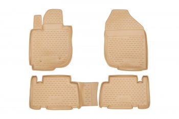 5 649 р. Коврики в салон TOYOTA RAV4 012006-2010, 4 шт.(полиуретан, бежевые)  Тойота Рав 4 Element nlc.48.09.212  с доставкой в г. Пермь. Увеличить фотографию 1