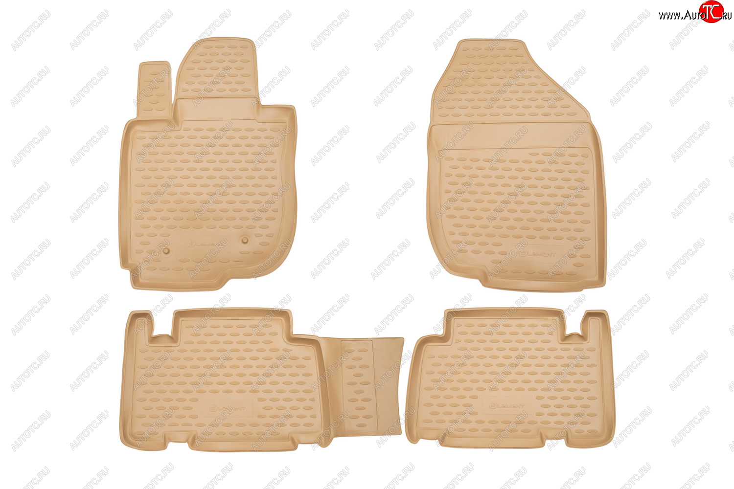 5 649 р. Коврики в салон TOYOTA RAV4 012006-2010, 4 шт.(полиуретан, бежевые)  Тойота Рав 4 Element nlc.48.09.212  с доставкой в г. Пермь