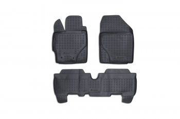 7 249 р. Коврики в салон TOYOTA Yaris 012006-2010, 3 шт. (полиуретан, серые)  Тойота Ярис Element nlc.48.10.211k  с доставкой в г. Пермь. Увеличить фотографию 1