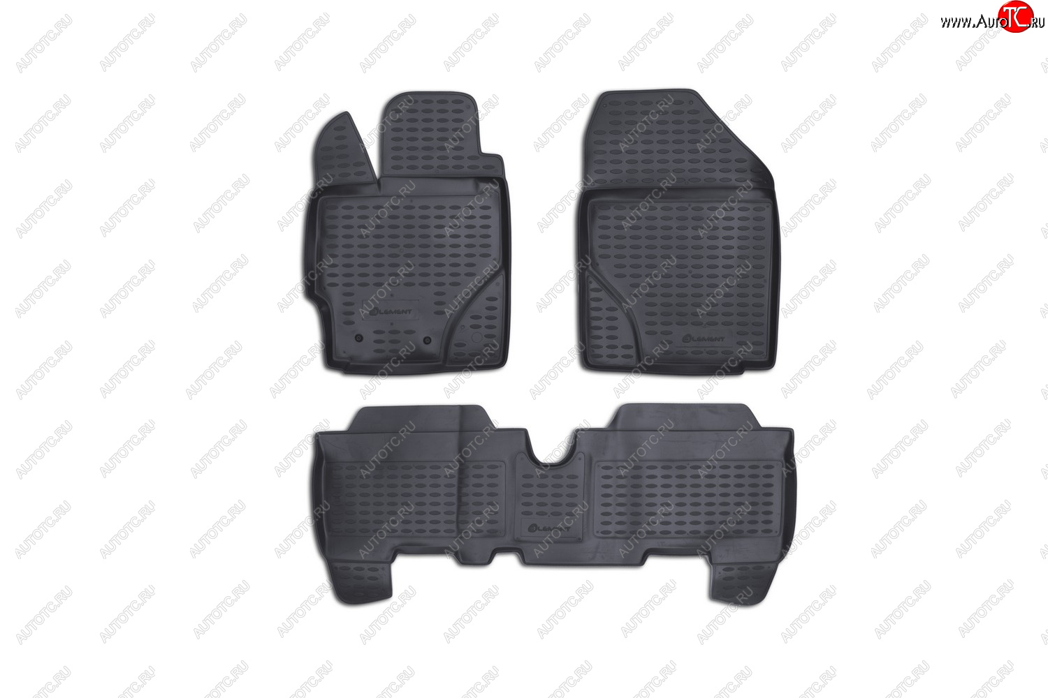 7 249 р. Коврики в салон TOYOTA Yaris 012006-2010, 3 шт. (полиуретан, серые)  Тойота Ярис Element nlc.48.10.211k  с доставкой в г. Пермь