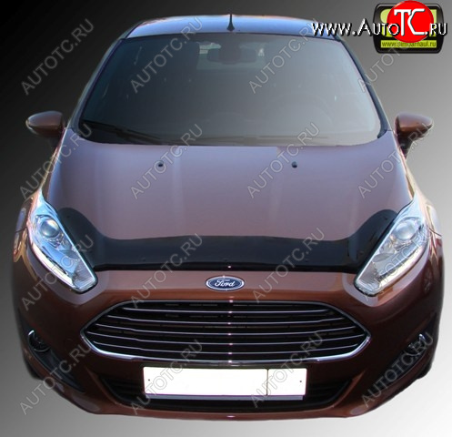 4 599 р. Дефлектор капота SIM Ford Fiesta 6 хэтчбэк 5 дв. рестайлинг (2012-2019)  с доставкой в г. Пермь