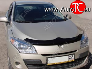 4 599 р. Дефлектор капота SIM  Renault Megane  хэтчбэк 5 дв. (2008-2016) дорестайлинг,  рестайлинг  с доставкой в г. Пермь