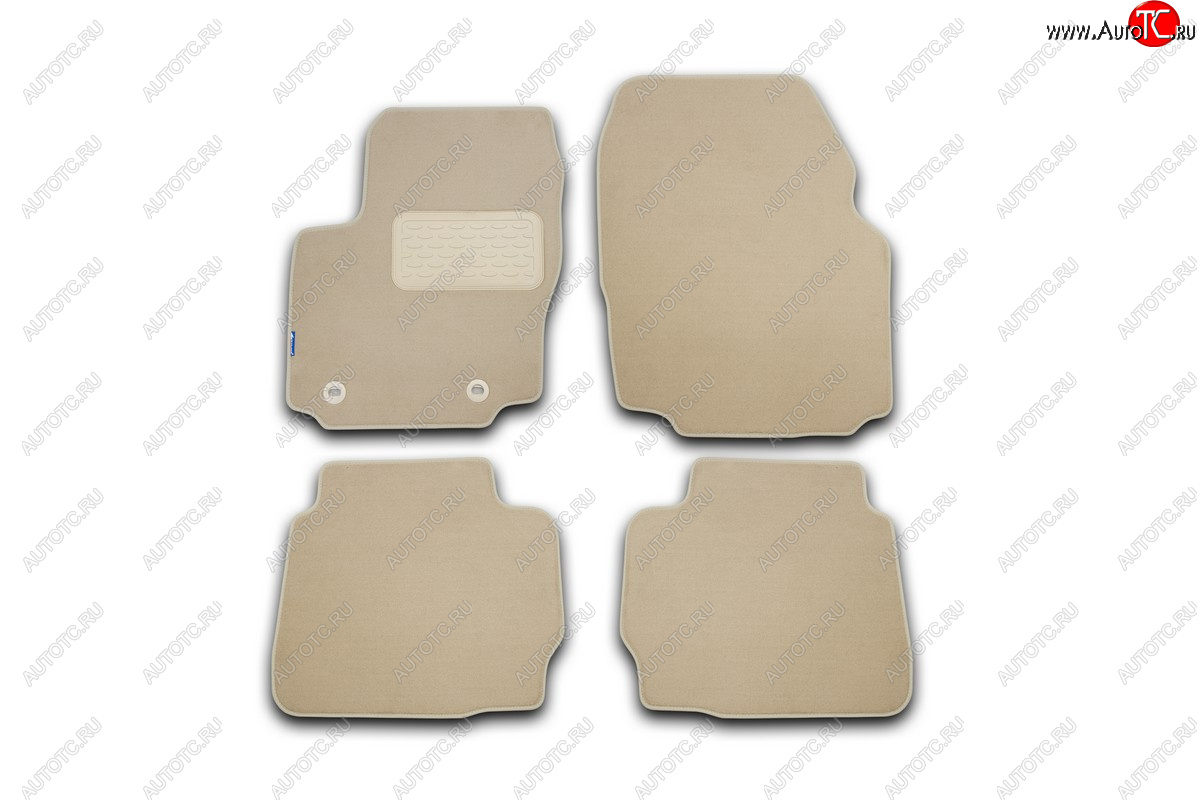 5 199 р. Коврики в салон HONDA Accord 2002-2006, 2005-2008, сед., 4 шт. (текстиль, бежевые)  Хонда Аккорд Autofamily nlt.18.01.12.112kh  с доставкой в г. Пермь