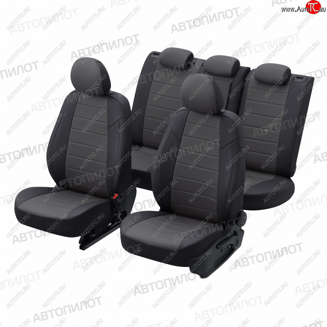 13 849 р. Чехлы на сиденья (экокожа, 5 мест ЗСиС 40/60) Автопилот  CITROEN Berlingo ( M49,  M59) (1996-2012), Peugeot Partner Origin  минивэн (1996-2012) (черный/темно-серый)  с доставкой в г. Пермь