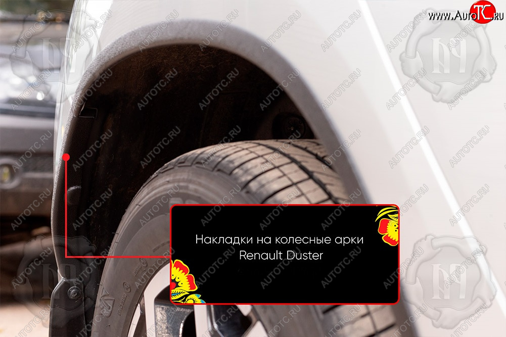 1 539 р. Задняя правая накладка на колесные арки Вариант 2 Русская Артель  Renault Duster  HM (2021-2024) рестайлинг (Поверхность текстурная)  с доставкой в г. Пермь