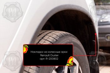 Задняя левая накладка на колесные арки Вариант 2 Русская Артель Renault Duster  HM (2021-2024) рестайлинг (Поверхность текстурная)