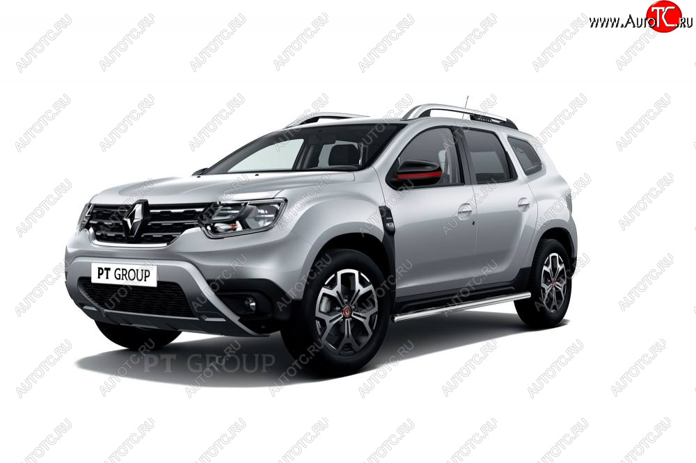 15 999 р. Защита порогов (прямая, Ø63 мм) Petroil Tuning  Renault Duster  HM (2021-2024) рестайлинг (полированная нержавейка)  с доставкой в г. Пермь
