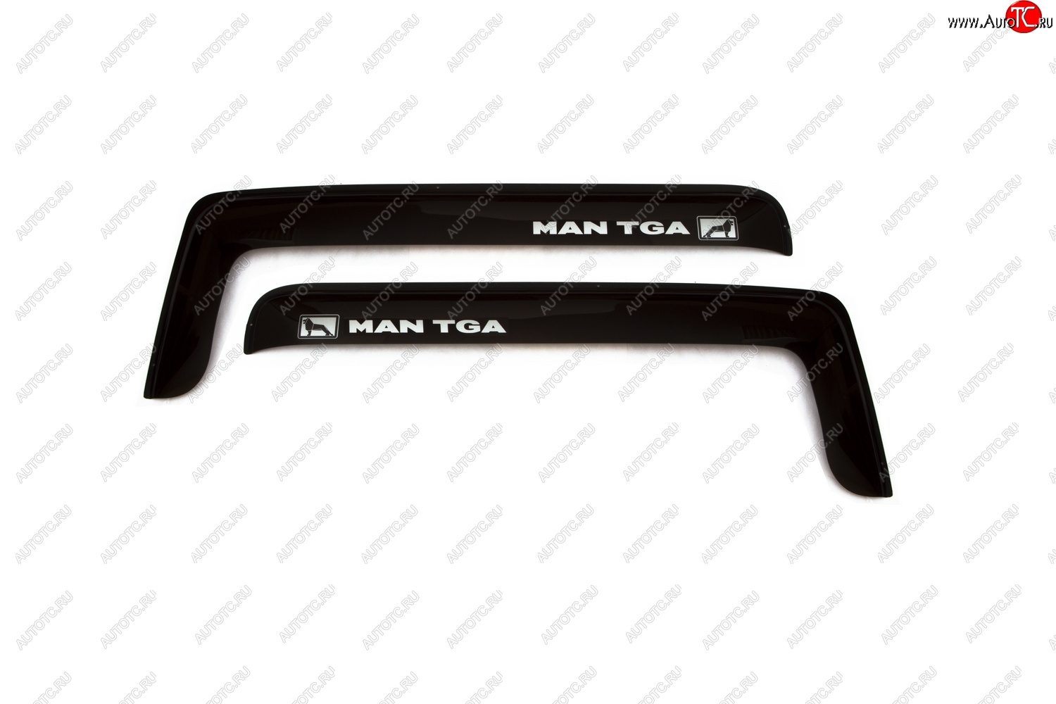 1 499 р. Дефлекторы окон (с логотипом MAN TGA, накладные, чёрные) REIN MAN TGA (2000-2025)  с доставкой в г. Пермь