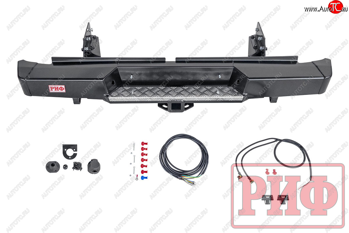 44 319 р. Бампер силовой задний РИФ Mitsubishi L200 5 KK,KL рестайлинг (2018-2022) (с квадратом под фаркоп)  с доставкой в г. Пермь