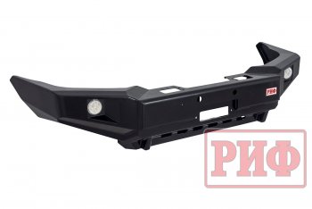 Бампер силовой передний РИФ Toyota Land Cruiser Prado  J120 (2002-2009) (c доп. фарами и защитой бачка омывателя)