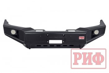 63 579 р. Бампер силовой передний РИФ  Toyota Land Cruiser Prado  J120 (2002-2009) (c доп. фарами и защитой бачка омывателя)  с доставкой в г. Пермь. Увеличить фотографию 2
