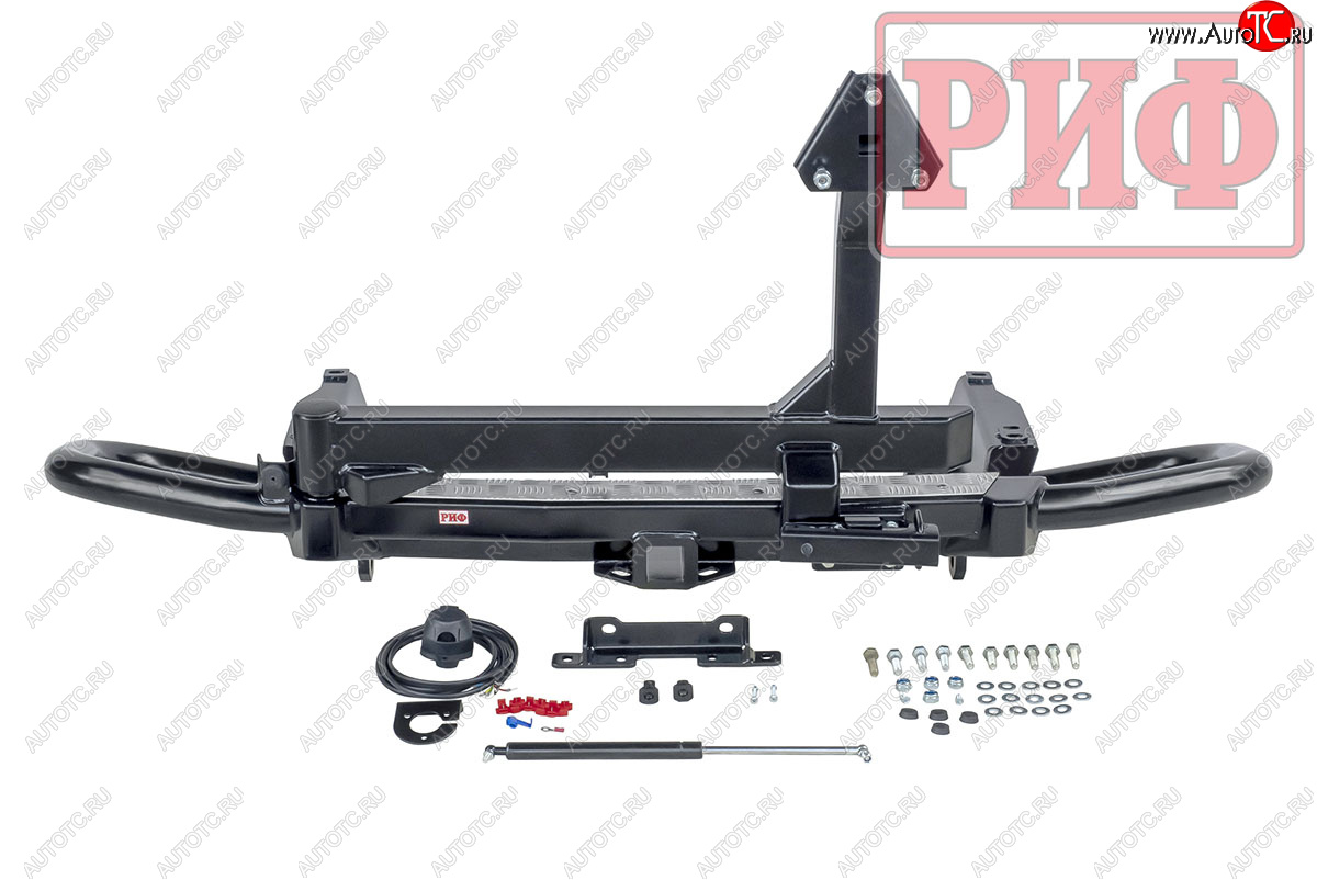89 079 р. Бампер силовой задний РИФ Toyota Land Cruiser Prado J150 дорестайлинг (2009-2013) (С квадратом под фаркоп, калиткой и подсветкой номера)  с доставкой в г. Пермь