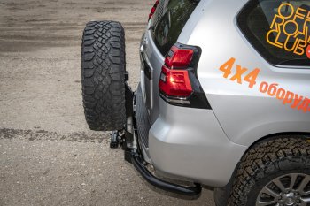 89 079 р. Бампер силовой задний РИФ Toyota Land Cruiser Prado J150 дорестайлинг (2009-2013) (С квадратом под фаркоп, калиткой и подсветкой номера)  с доставкой в г. Пермь. Увеличить фотографию 10