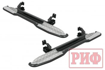 55 029 р. Защита порогов с подножкой РИФ Toyota Land Cruiser Prado J150 дорестайлинг (2009-2013)  с доставкой в г. Пермь. Увеличить фотографию 2