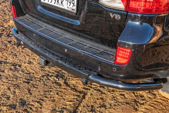 59 799 р. Бампер силовой задний РИФ Toyota Land Cruiser 200 дорестайлинг (2007-2012) (С квадратом под фаркоп)  с доставкой в г. Пермь. Увеличить фотографию 2