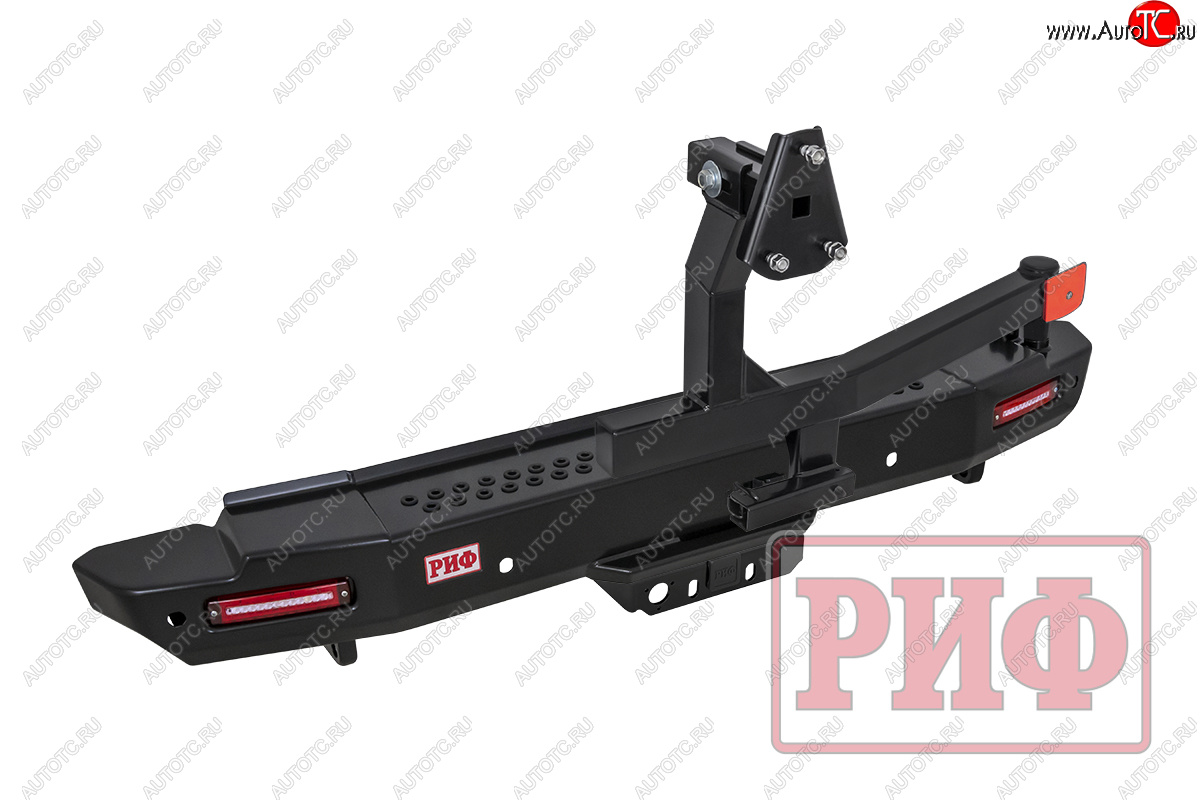 124 569 р. Бампер силовой задний РИФ  Toyota Land Cruiser  200 (2012-2015) 1-ый рестайлинг ( с квадратом под фаркоп, калиткой, фонарями, подсветкой номера)  с доставкой в г. Пермь
