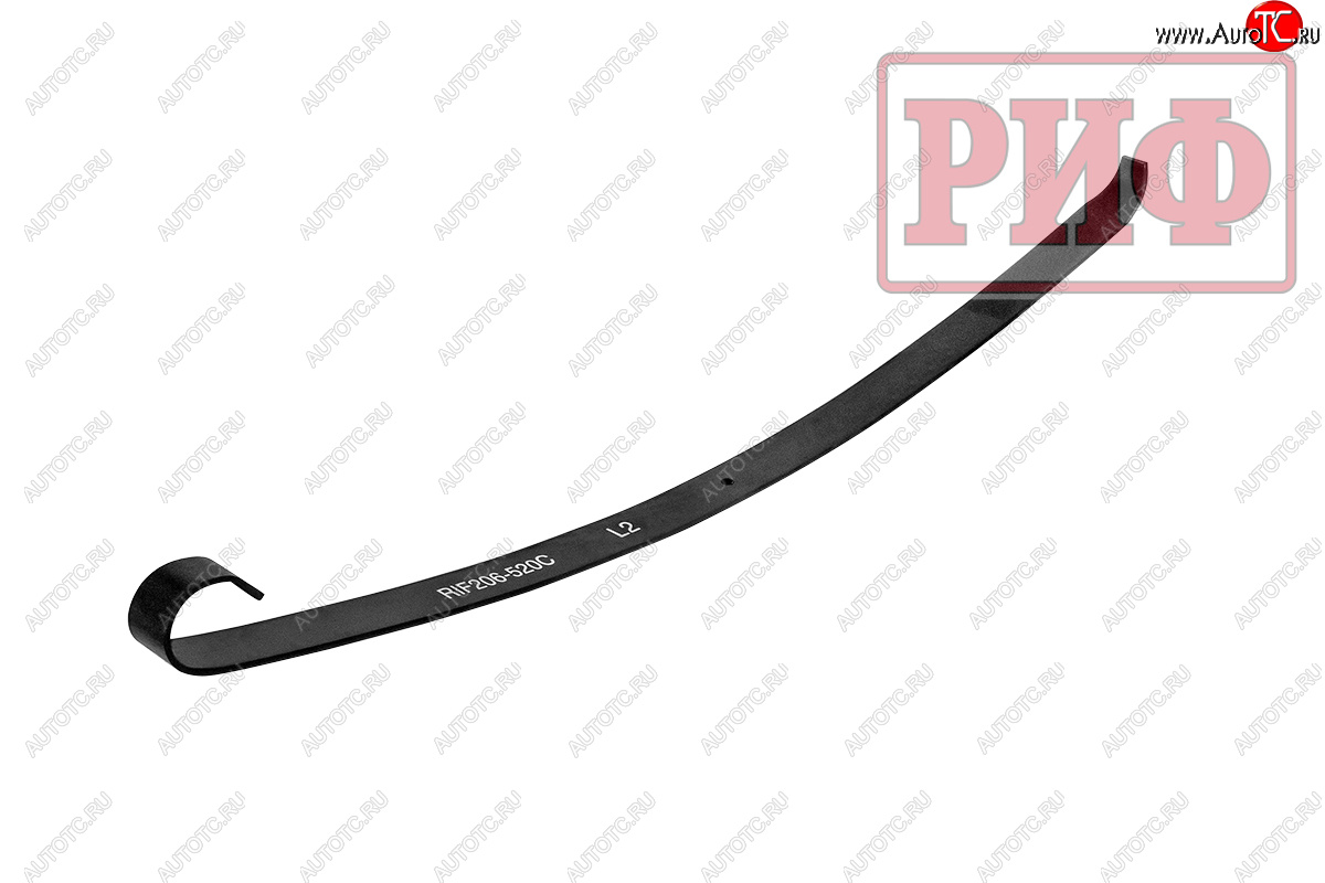 2 599 р. Лист второй задней рессоры RIF206-520C (7х60х1244 мм) РИФ Уаз Буханка 452 3303 бортовой грузовик (1965-2025)  с доставкой в г. Пермь