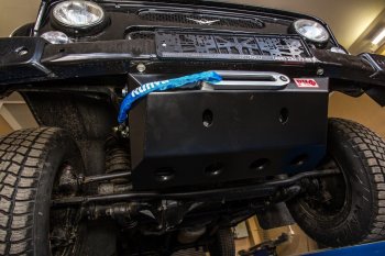 23 379 р. Площадка для скрытой установки лебёдки под штатный бампер с защитой рулевых тяг РИФ  Уаз 315195 Хантер (2003-2025)  с доставкой в г. Пермь. Увеличить фотографию 8