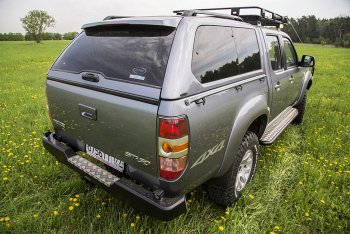 38 949 р. Бампер задний силовой РИФ Mazda BT-50 (2006-2011) (С квадратом под фаркоп)  с доставкой в г. Пермь. Увеличить фотографию 2