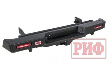 55 269 р. Бампер задний силовой РИФ Isuzu D-Max RT85,TFR SingleCab рестайлинг (2015-2021) (С квадратом под фаркоп и фонарями, стандарт)  с доставкой в г. Пермь. Увеличить фотографию 2