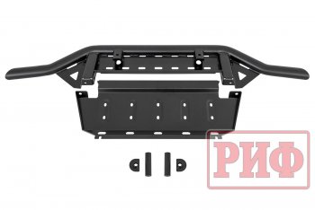 44 249 р. Бампер передний силовой РИФ Mitsubishi Pajero 4 V90 2-ой рестайлинг (2014-2020) (Под площадку для лебёдки RIFPJR-30000 с защитой радиатора)  с доставкой в г. Пермь. Увеличить фотографию 9