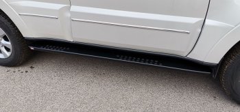 55 239 р. Защита порогов с подножкой РИФ Mitsubishi Pajero 4 V90 дорестайлинг (2006-2011)  с доставкой в г. Пермь. Увеличить фотографию 2