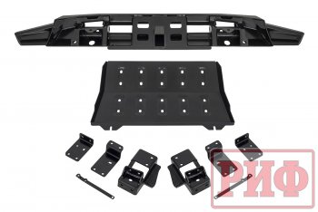 50 469 р. Бампер передний силовой РИФ  Mitsubishi Pajero Sport  QE (2015-2021) дорестайлинг (С фаркопом и защитой радиатора)  с доставкой в г. Пермь. Увеличить фотографию 2